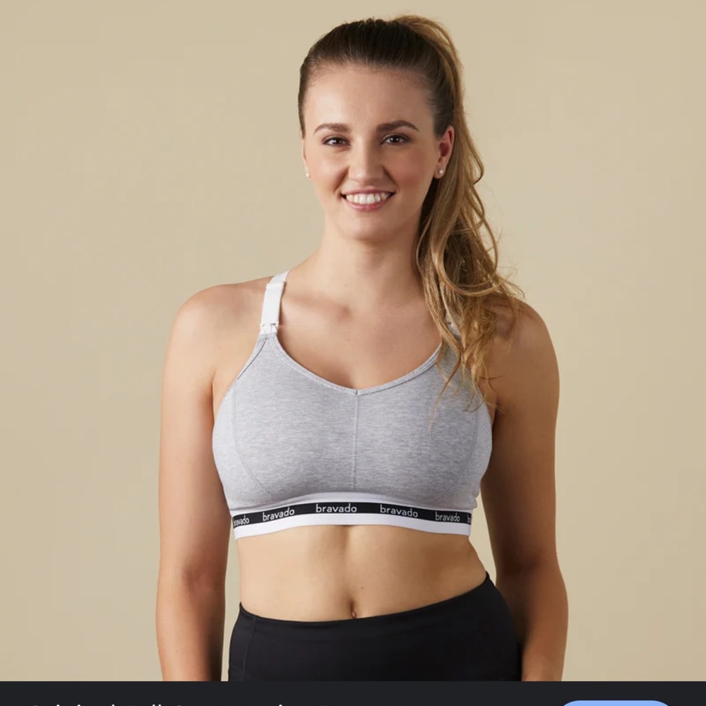 Bravado original full cup nursing bra, grey, in size medium